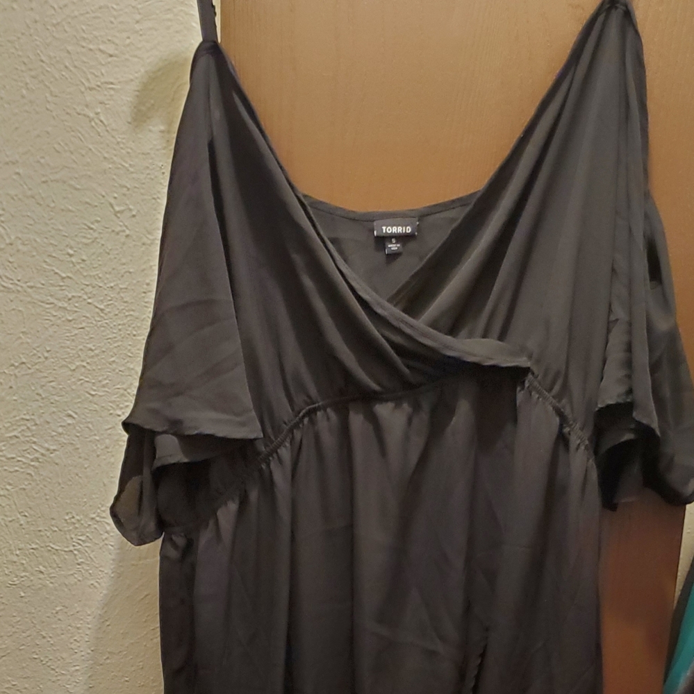 Black chiffon shirt